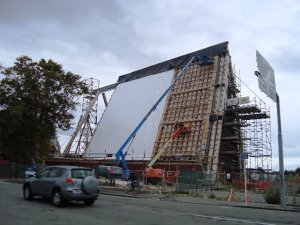 Cardboard Cathedral gets wrapped up