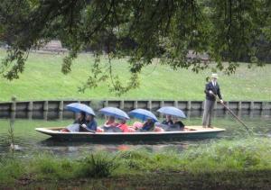 Punting with umbrellas (Small)